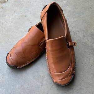 100% Caoutchouc Men’s 9.5 Leather Loafers Shoes.